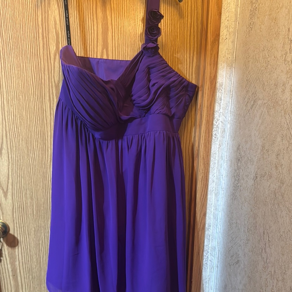 Alfred Angelo Purple One-Shoulder Dress
